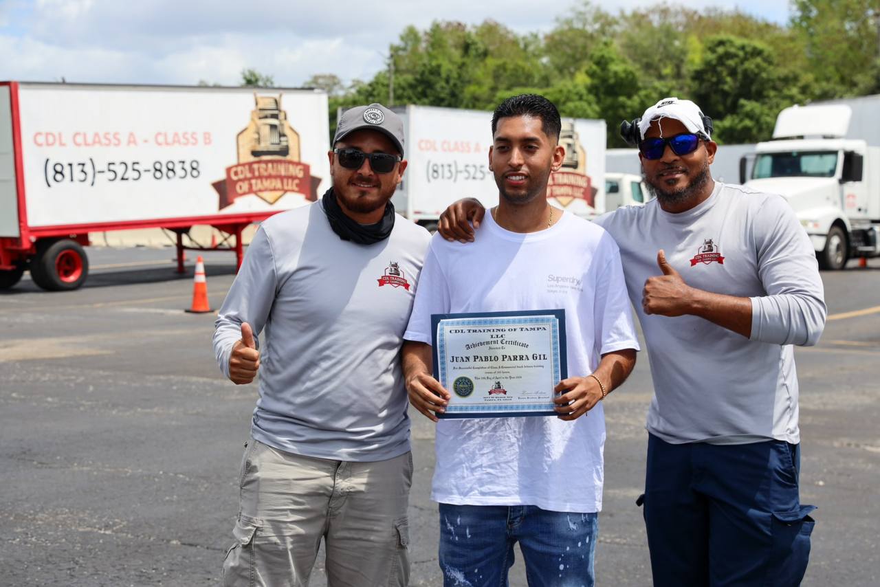 Juan Pablo Parra Gil - CDL Graduate with instructors